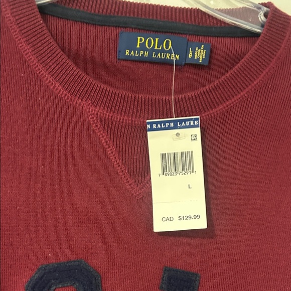 Polo by Ralph Lauren Men's Dark Red Crewneck Sweater - Picture 2 of 4